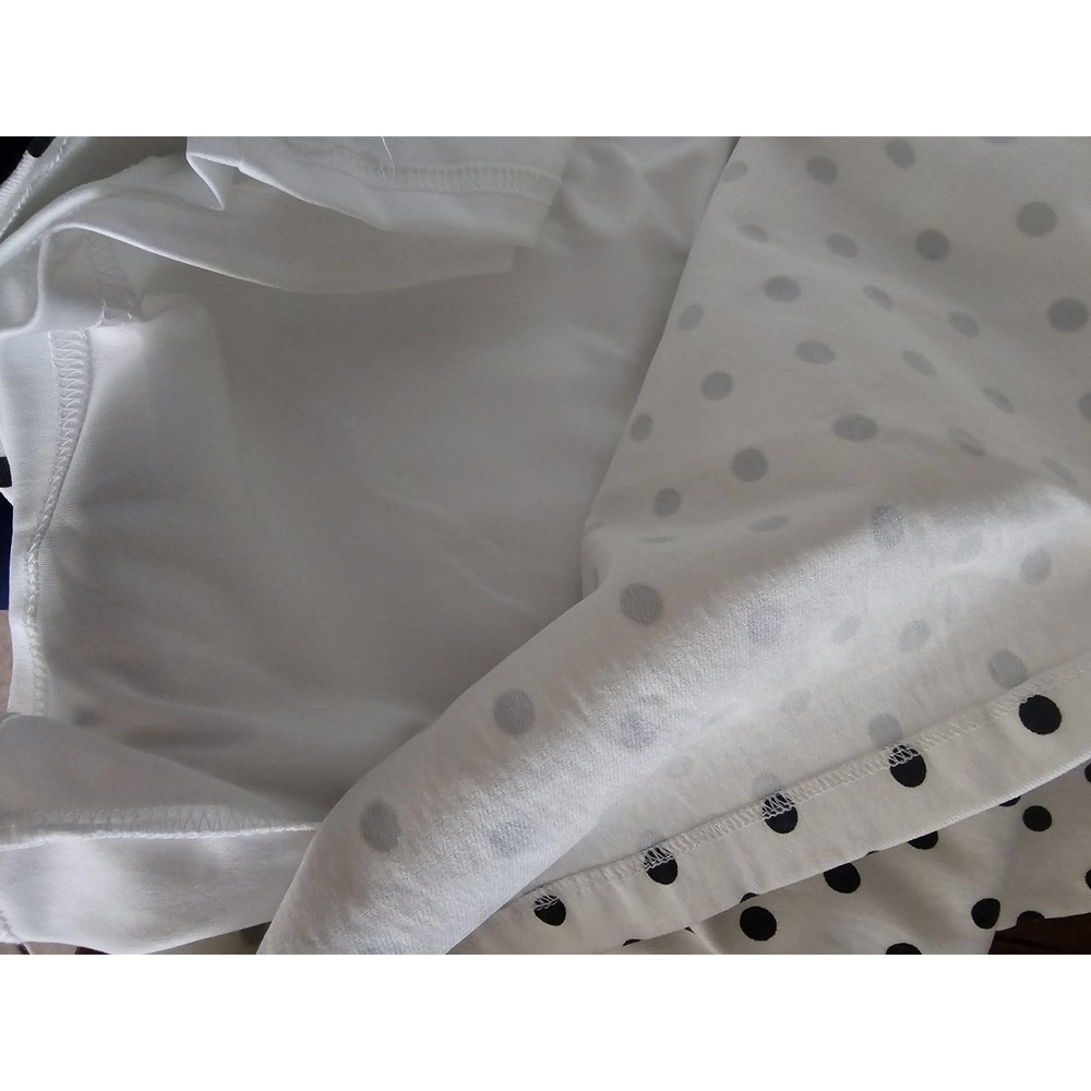Lulus Mini Polkadot Dress Size Medium‎ Rockabilly Wht Blk Sweetheart Neckline - Picture 6 of 12